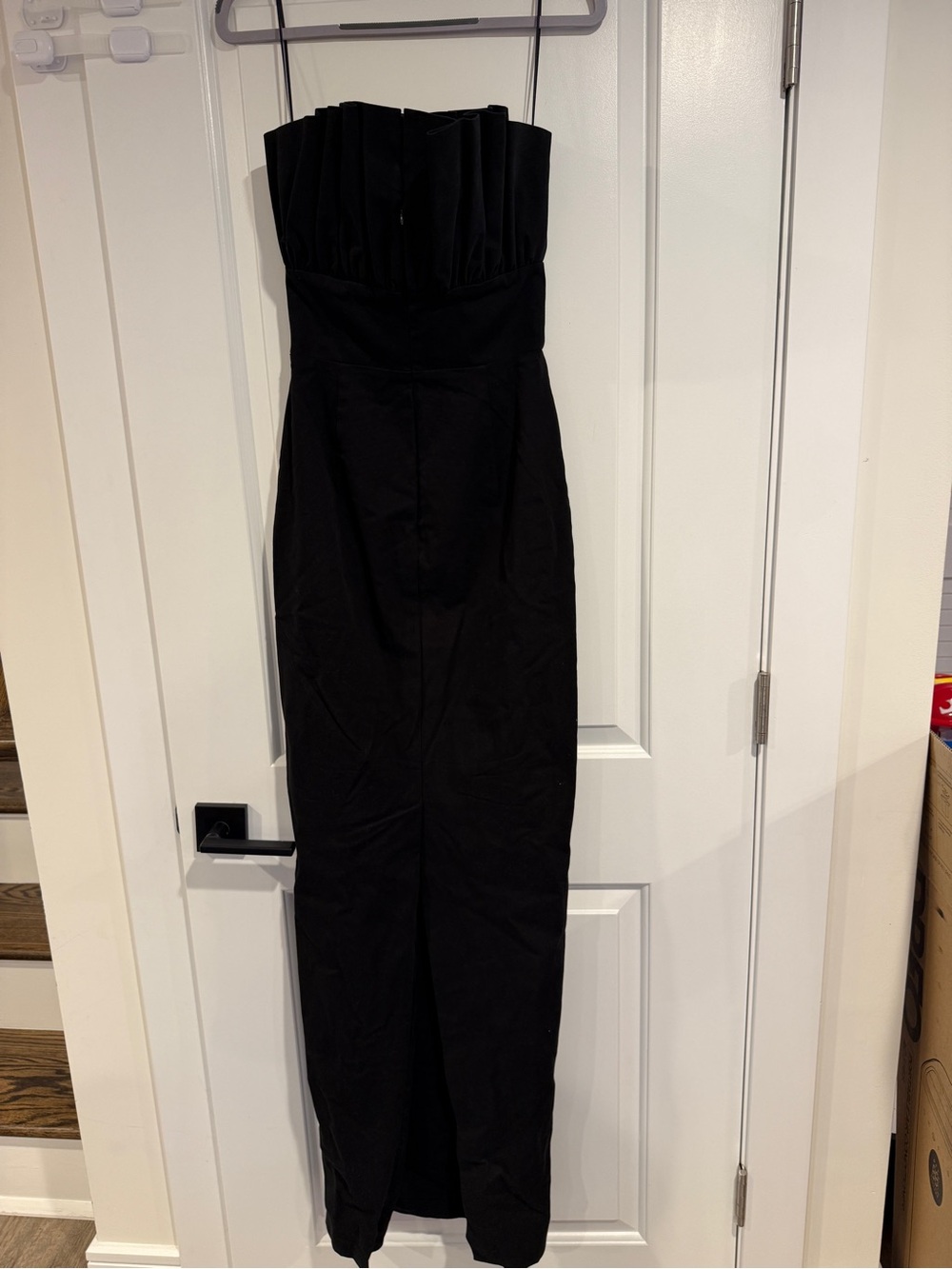 SAU LEE Noah Black Gown Women's Size 2 NWT Strapless Maxi Formal Black Tie - Picture 5 of 11